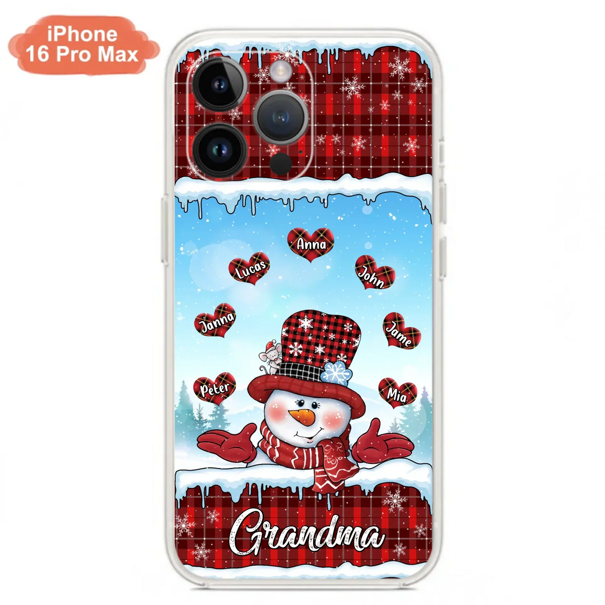 Custom Personalized Grandma Children Phone Case - Christmas Gift For Grandma/ Mom - Upto 7 Kids - Case For iPhone/ Samsung