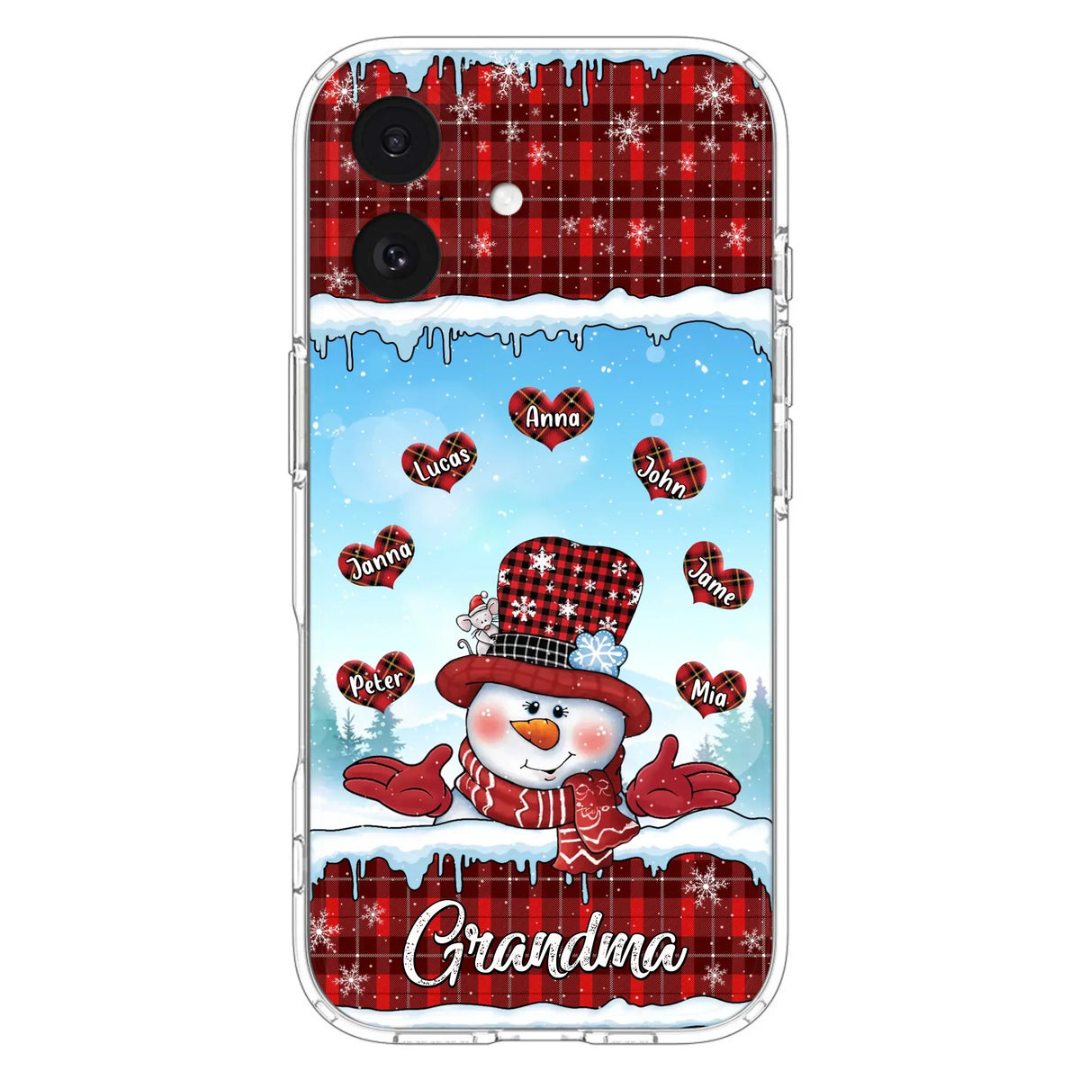 Custom Personalized Grandma Children Phone Case - Christmas Gift For Grandma/ Mom - Upto 7 Kids - Case For iPhone/ Samsung