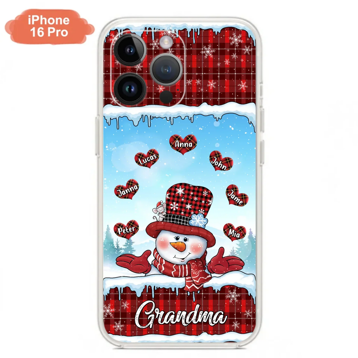 Custom Personalized Grandma Children Phone Case - Christmas Gift For Grandma/ Mom - Upto 7 Kids - Case For iPhone/ Samsung
