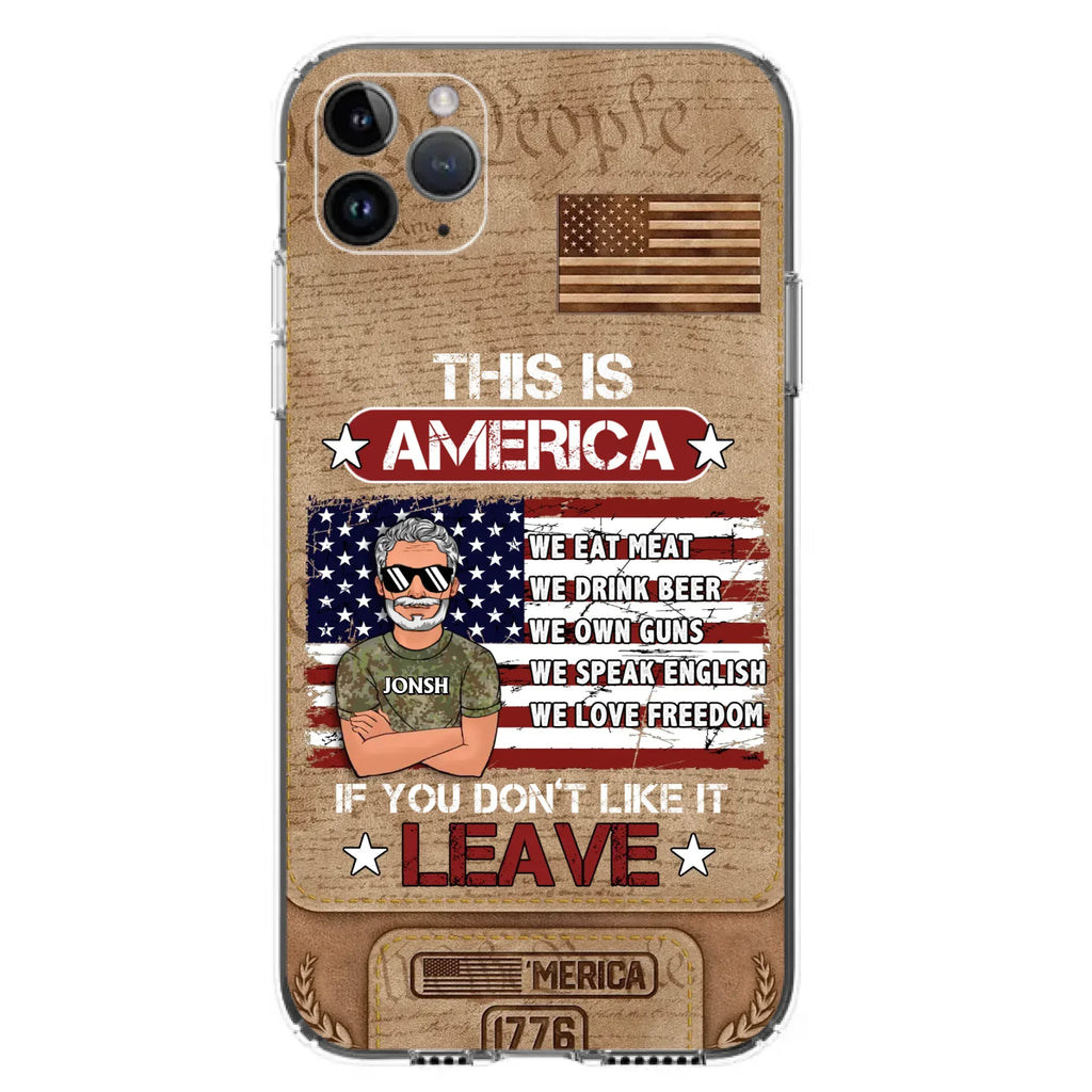 Custom Personalized Veteran Phone Case - Gift Idea For Veteran/ Daughter - This Is America - Case For iPhone/ Samsung