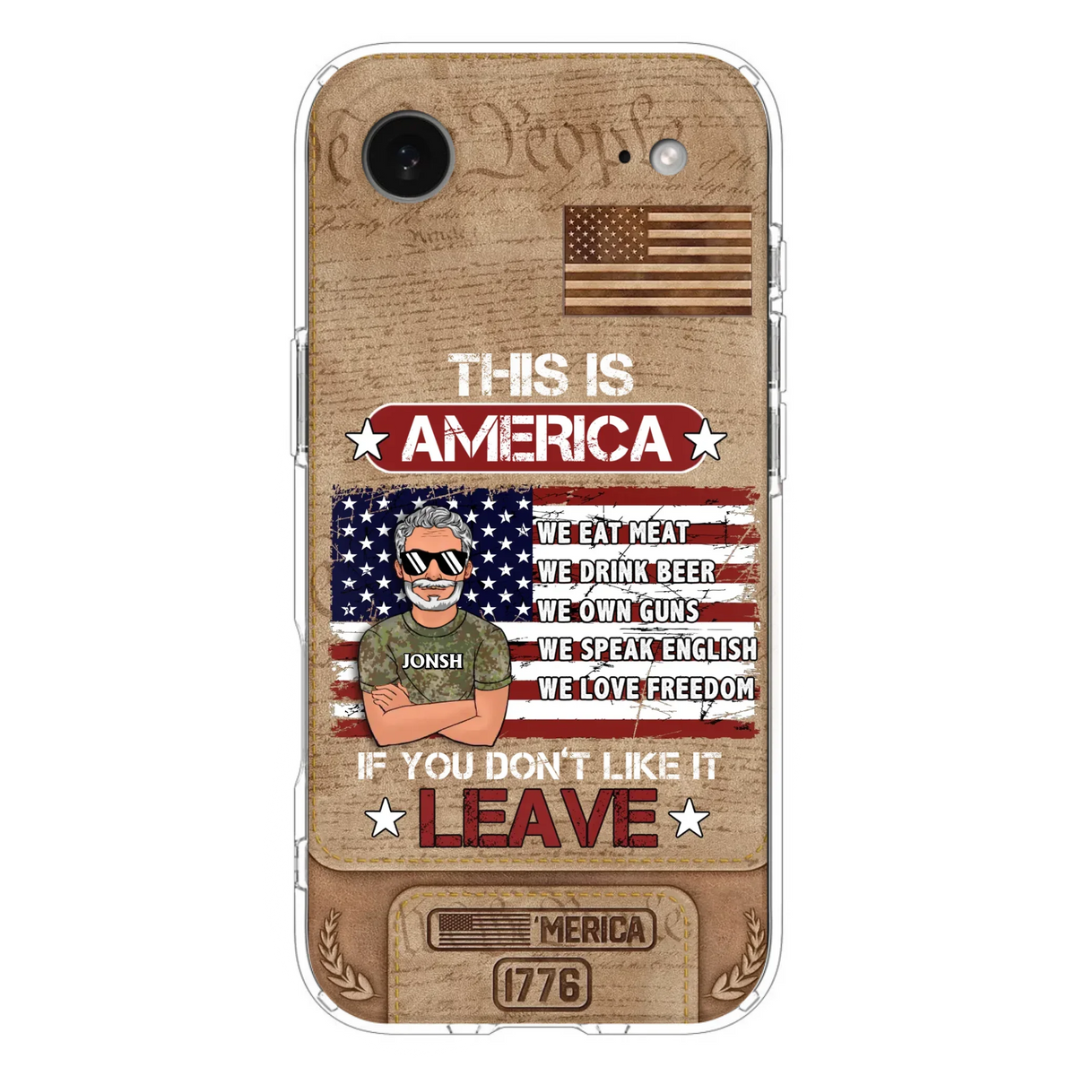 Custom Personalized Veteran Phone Case - Gift Idea For Veteran/ Daughter - This Is America - Case For iPhone/ Samsung