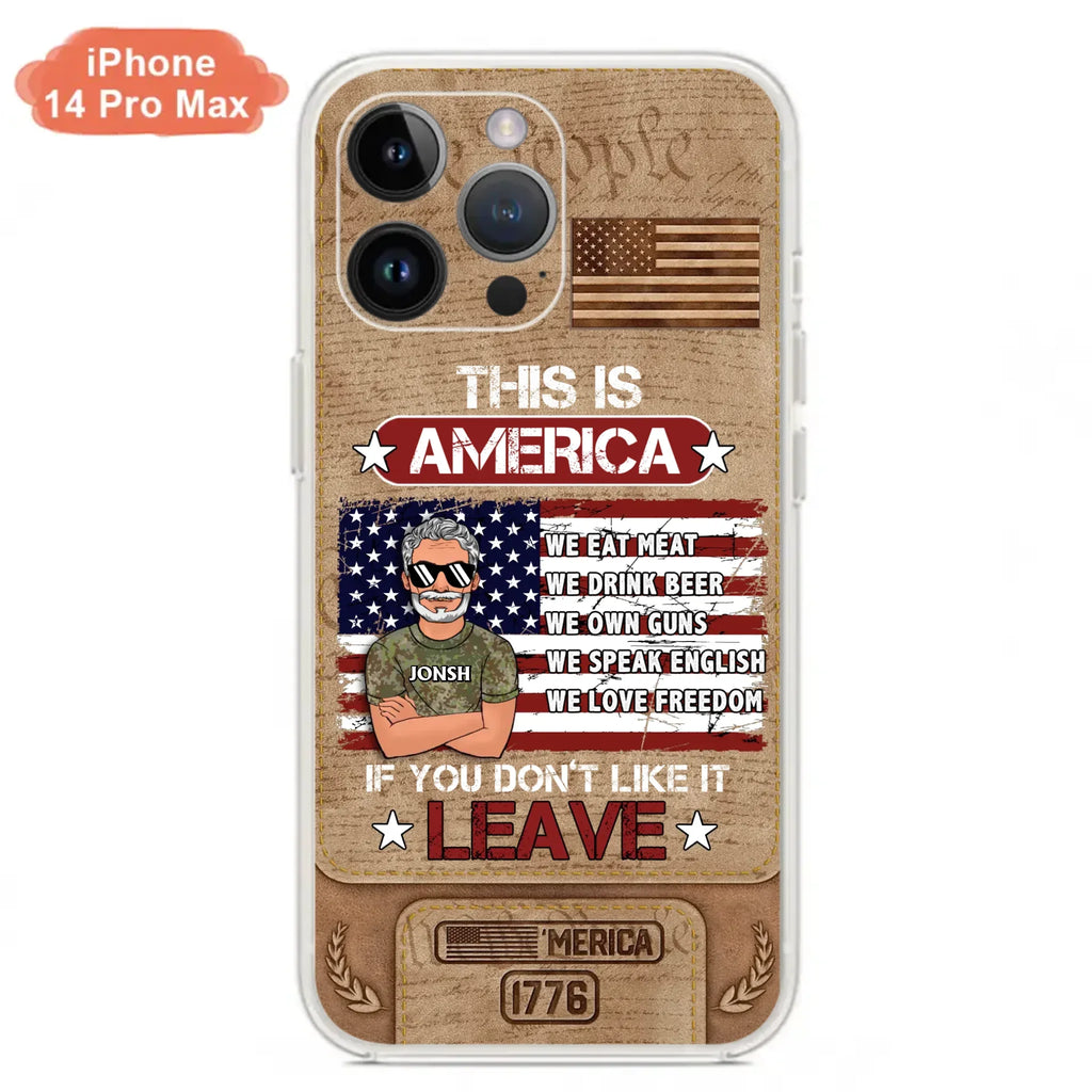 Custom Personalized Veteran Phone Case - Gift Idea For Veteran/ Daughter - This Is America - Case For iPhone/ Samsung