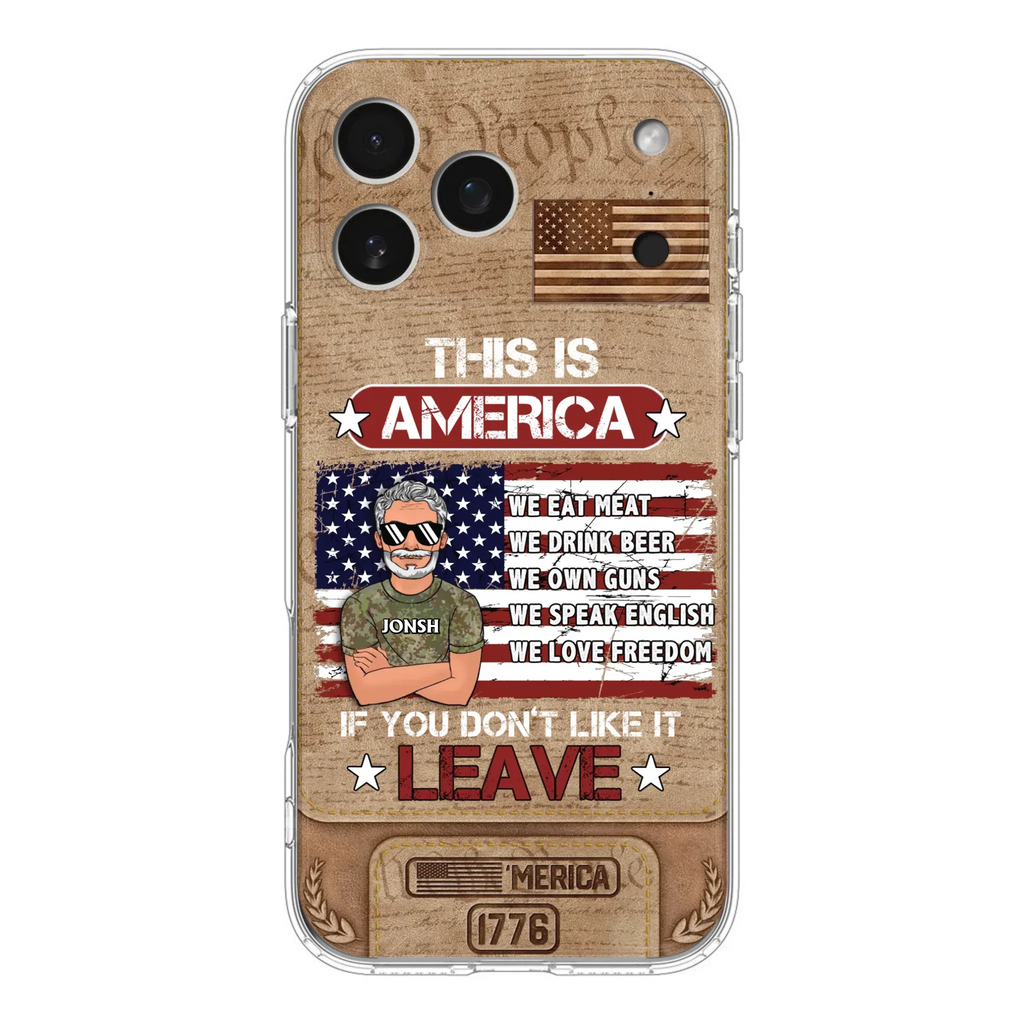 Custom Personalized Veteran Phone Case - Gift Idea For Veteran/ Daughter - This Is America - Case For iPhone/ Samsung