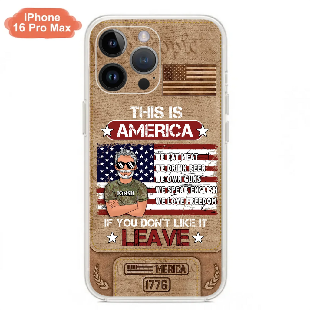 Custom Personalized Veteran Phone Case - Gift Idea For Veteran/ Daughter - This Is America - Case For iPhone/ Samsung