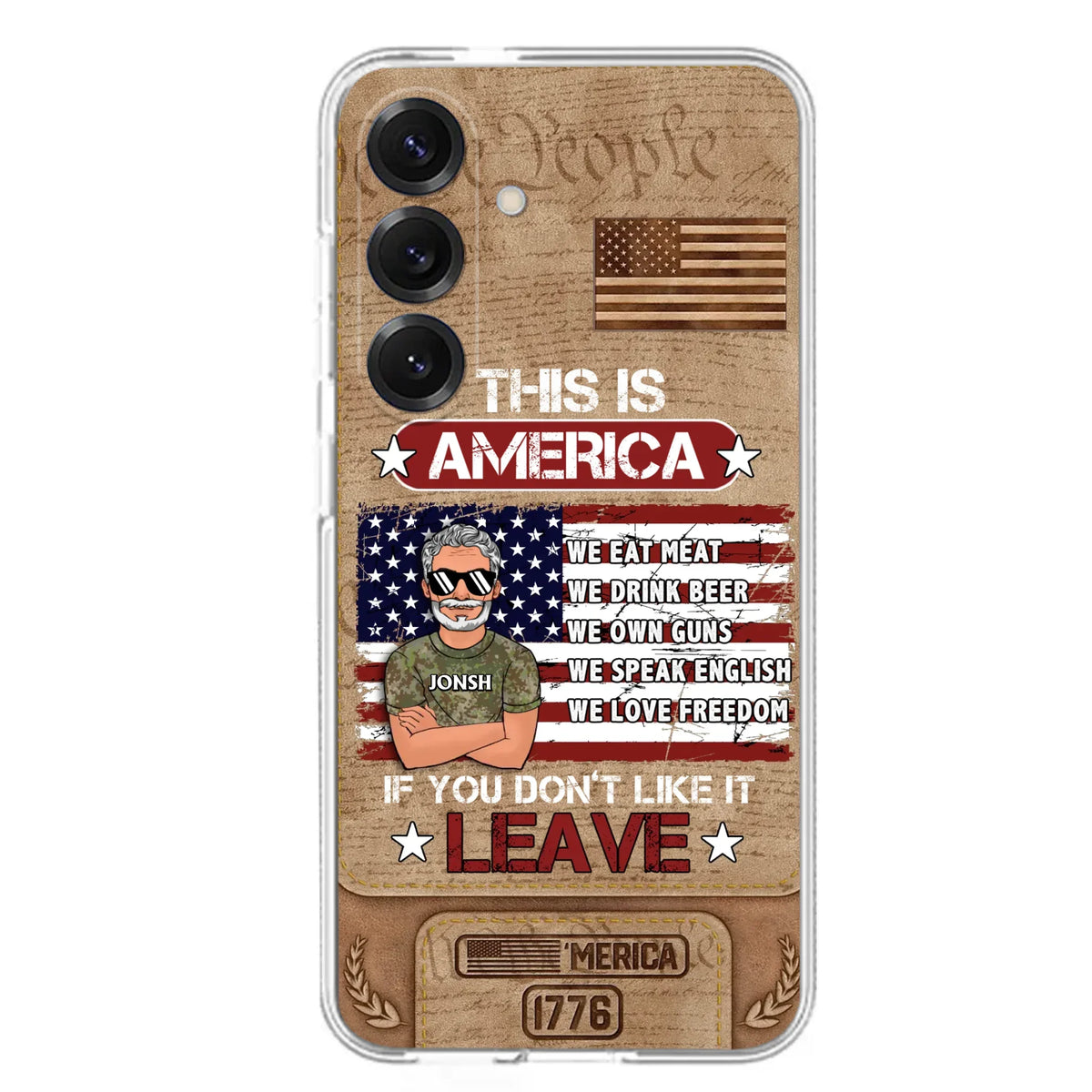 Custom Personalized Veteran Phone Case - Gift Idea For Veteran/ Daughter - This Is America - Case For iPhone/ Samsung