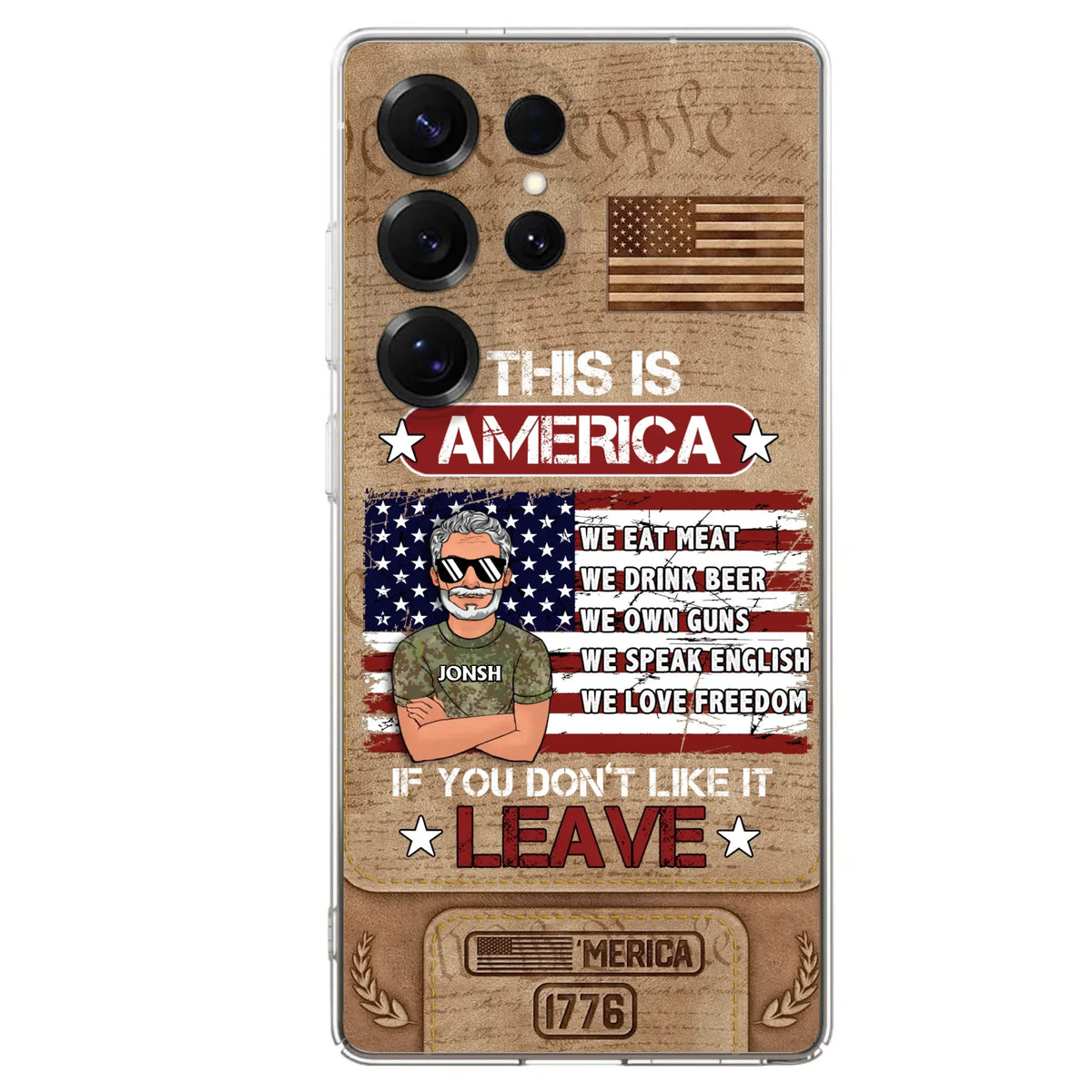 Custom Personalized Veteran Phone Case - Gift Idea For Veteran/ Daughter - This Is America - Case For iPhone/ Samsung