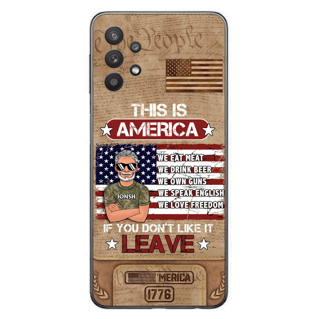 Custom Personalized Veteran Phone Case - Gift Idea For Veteran/ Daughter - This Is America - Case For iPhone/ Samsung