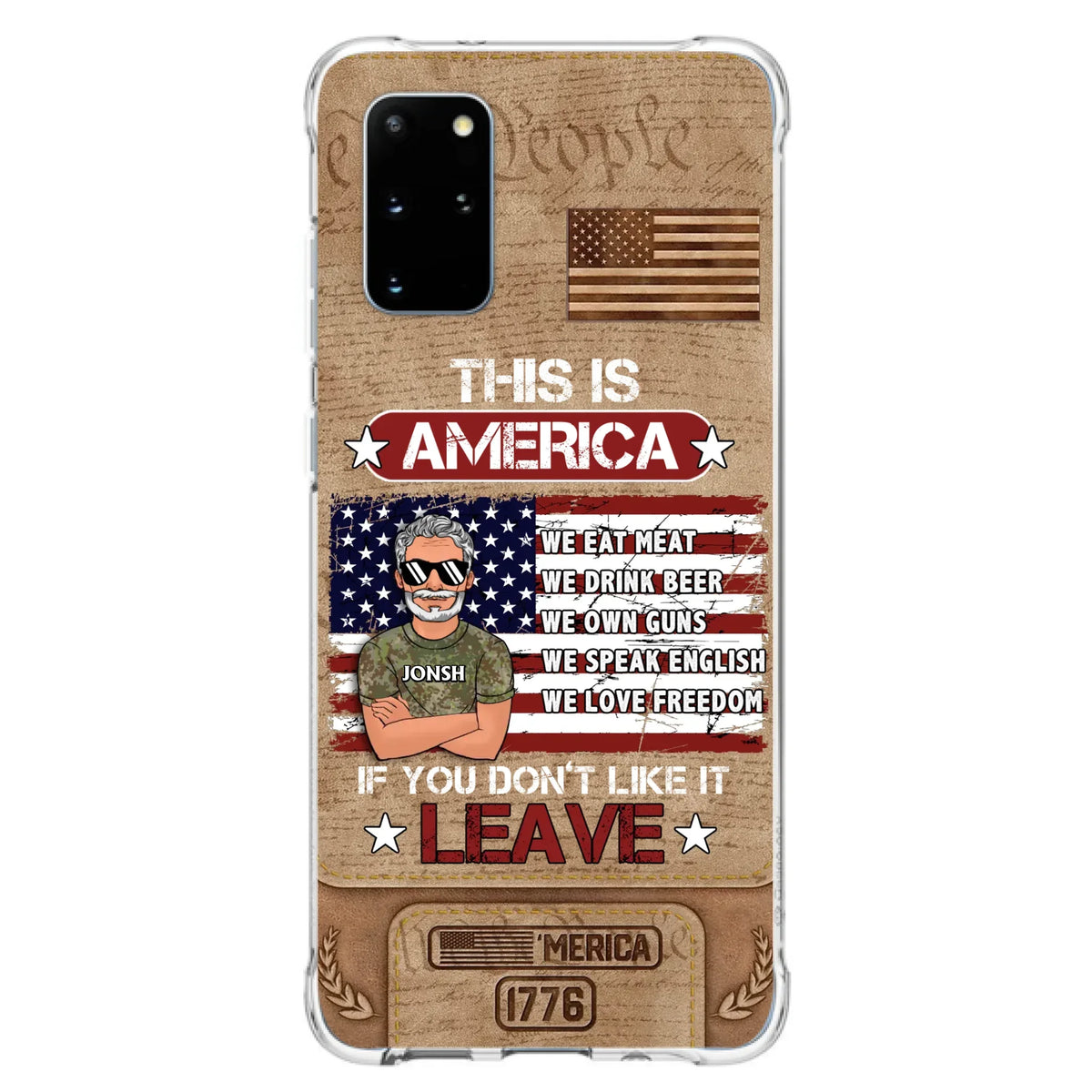 Custom Personalized Veteran Phone Case - Gift Idea For Veteran/ Daughter - This Is America - Case For iPhone/ Samsung