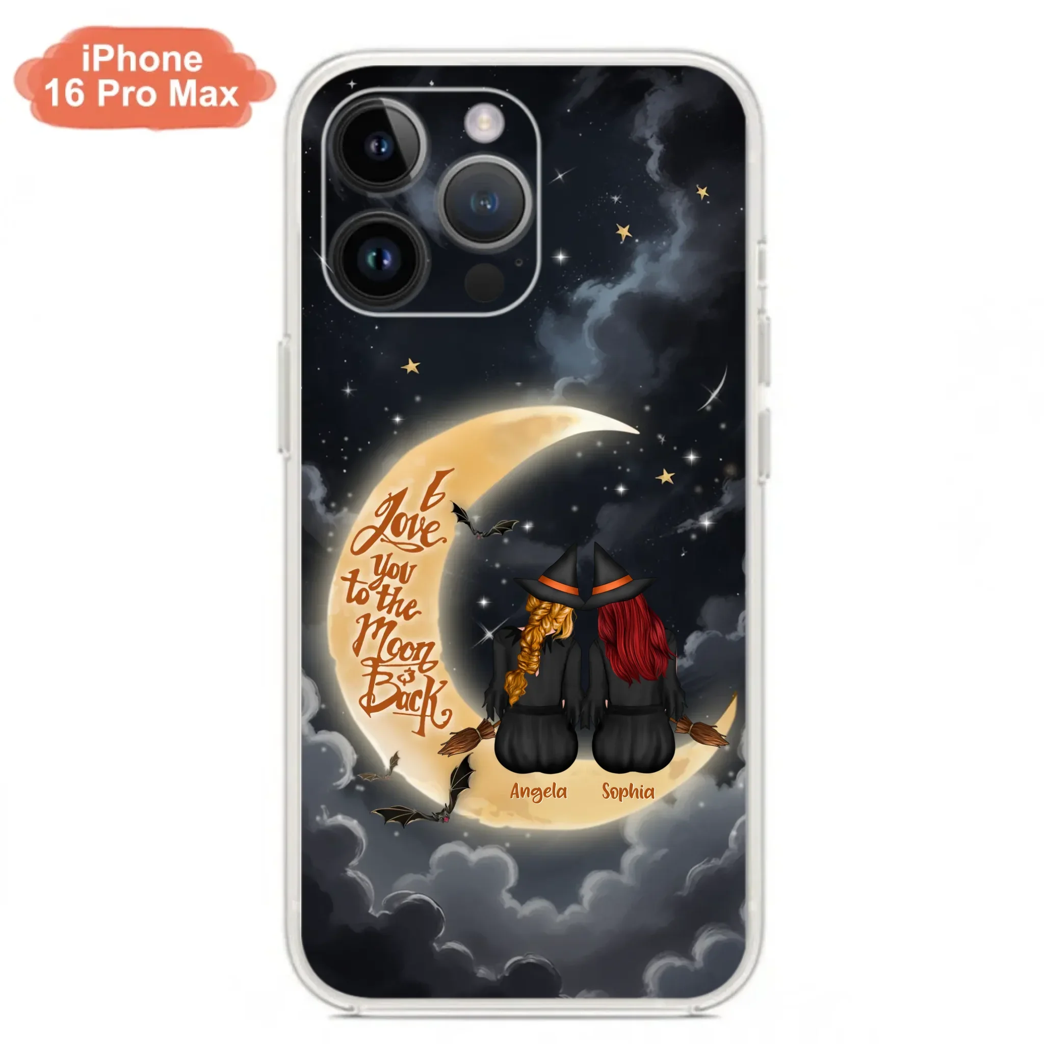 Custom Personalized Witches Phone Case For iPhone/ Samsung - Gift Idea For Friend -Memorial Gift - I Love You To The Moon & Back