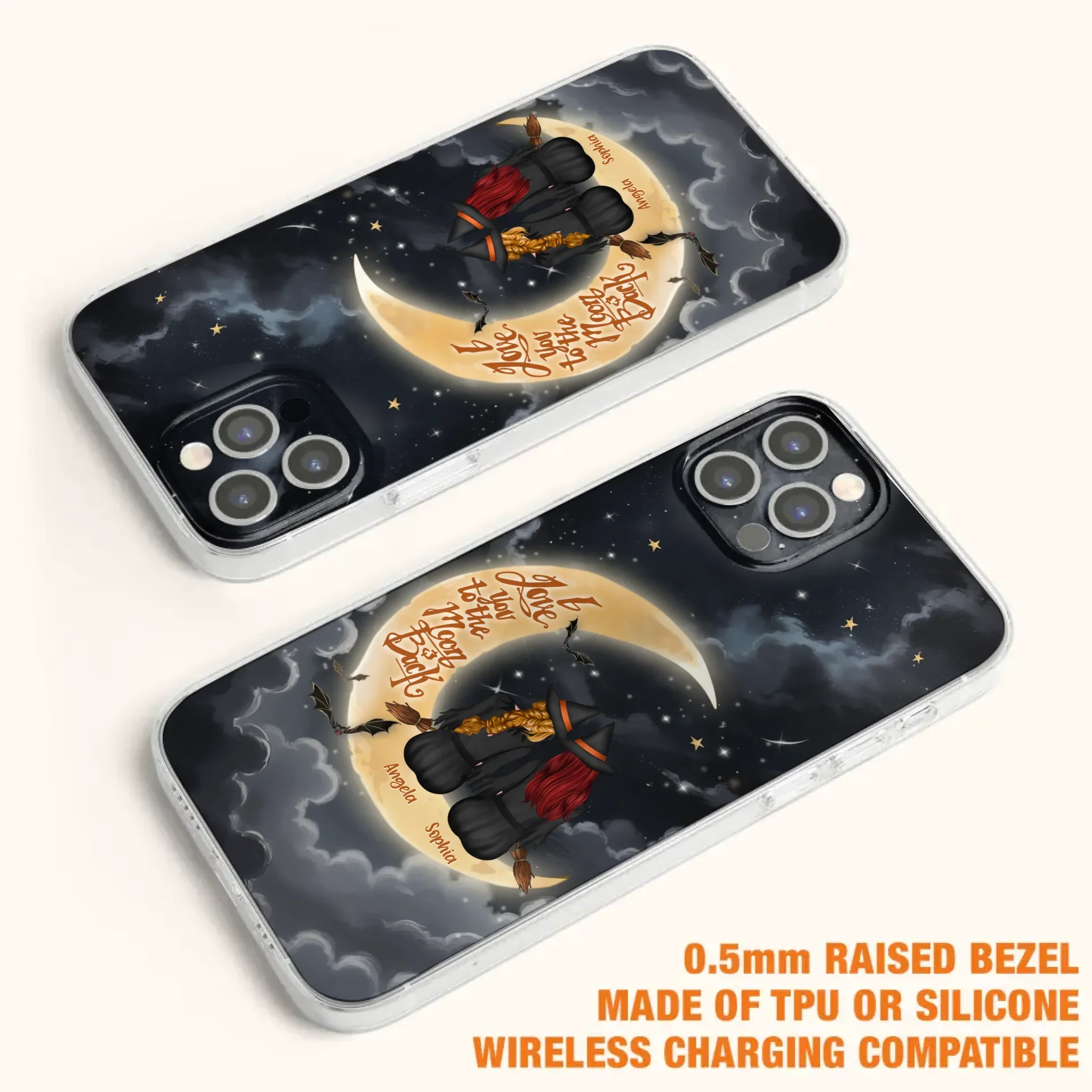 Custom Personalized Witches Phone Case For iPhone/ Samsung - Gift Idea For Friend -Memorial Gift - I Love You To The Moon & Back