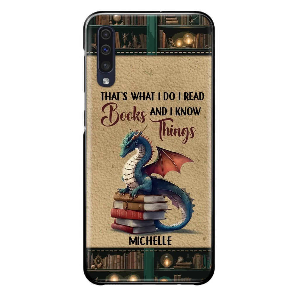 Custom Personalized Book Dragon Phone Case - Gift Idea For Book Lovers - In A World Of Bookworms Be A Book Dragon - Case For iPhone/ Samsung