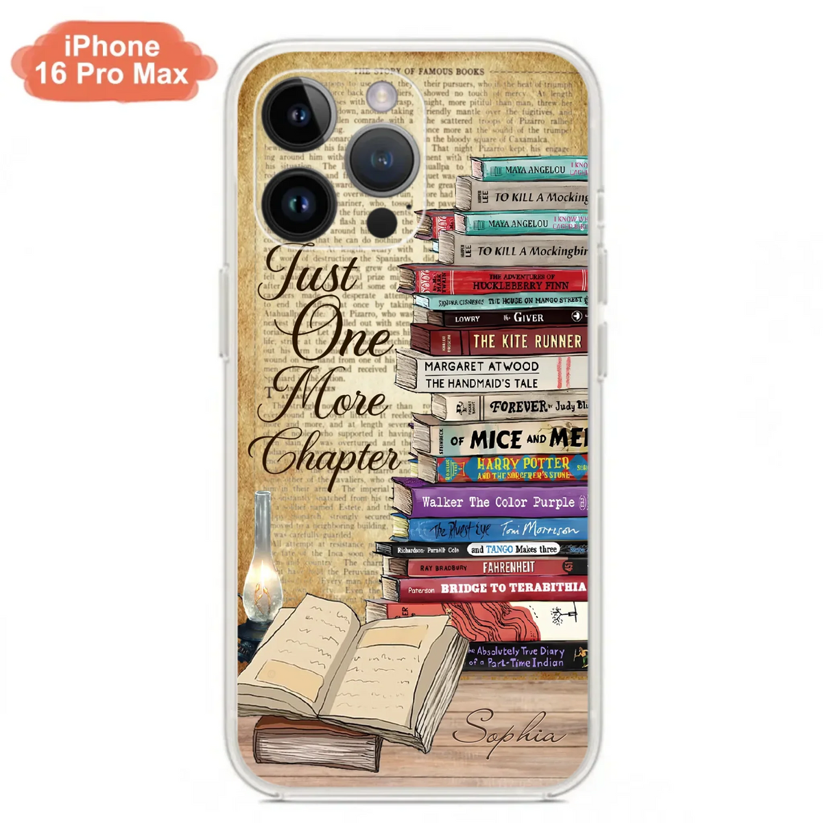 Custom Personalized Reading Book Phone Case - Gift Idea For Book Lovers - Just One More Chapter - Case For iPhone/ Samsung