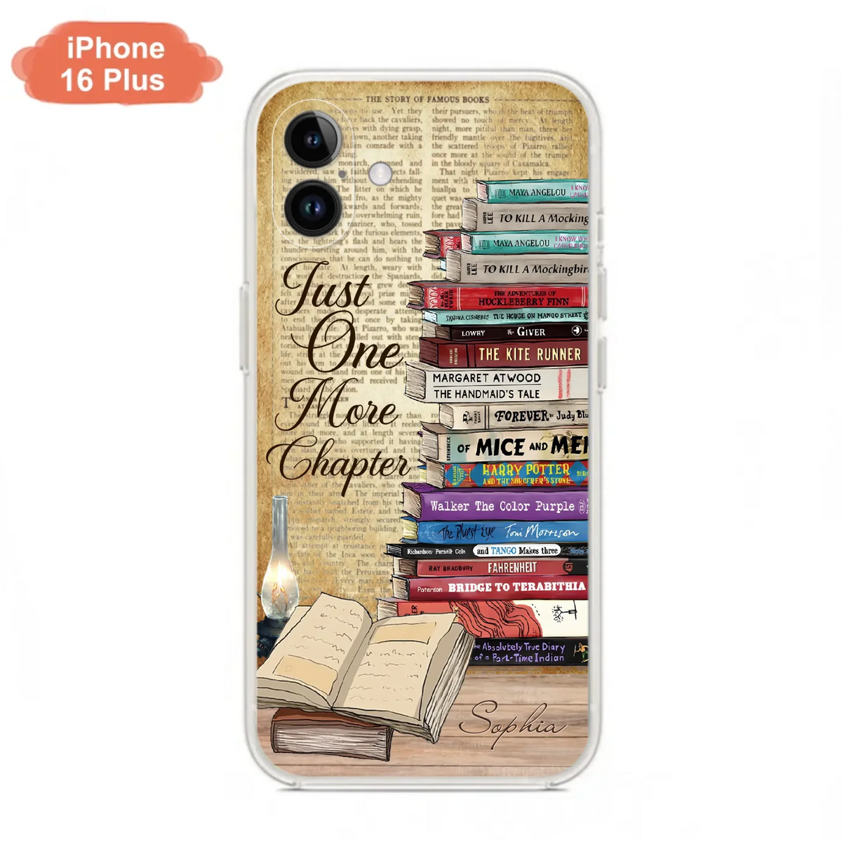 Custom Personalized Reading Book Phone Case - Gift Idea For Book Lovers - Just One More Chapter - Case For iPhone/ Samsung