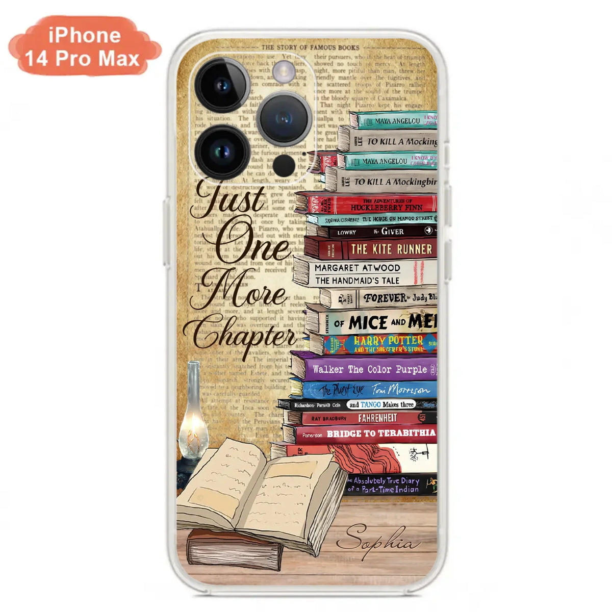 Custom Personalized Reading Book Phone Case - Gift Idea For Book Lovers - Just One More Chapter - Case For iPhone/ Samsung