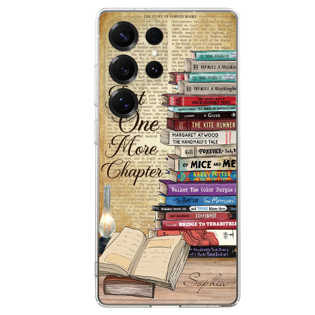 Custom Personalized Reading Book Phone Case - Gift Idea For Book Lovers - Just One More Chapter - Case For iPhone/ Samsung