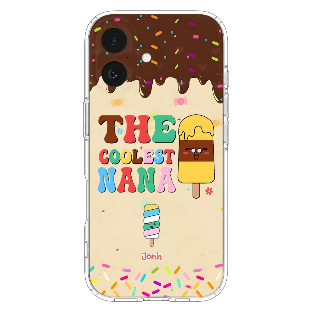 Custom Personalized The Coolest Nana Phone Case - Upto 10 Kids - Mother's Day Gift Idea for Grandma/ Mom - Case for iPhone/ Samsung