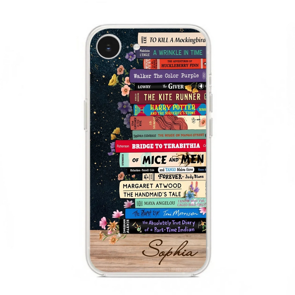 Custom Personalized Books Phone Case - Reading Book Lover Gift Idea - Case For iPhone/ Samsung
