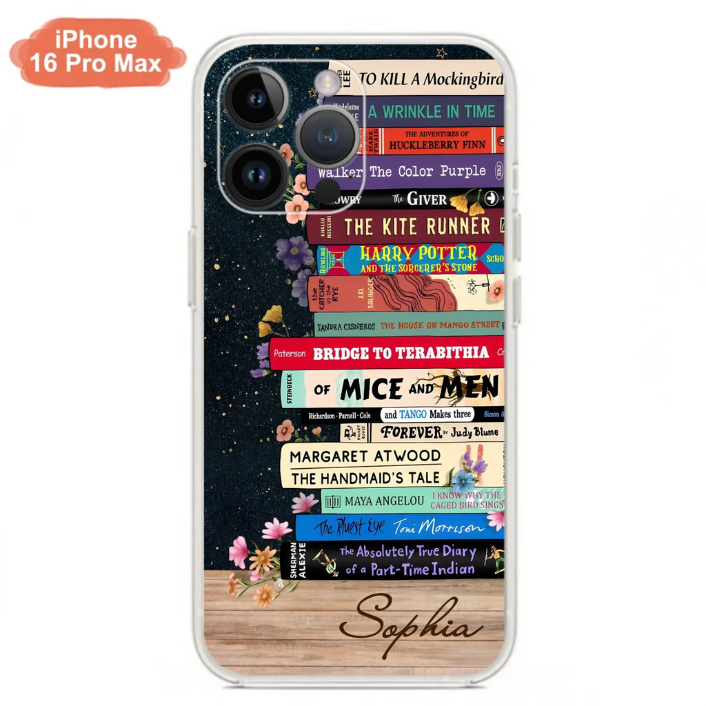 Custom Personalized Books Phone Case - Reading Book Lover Gift Idea - Case For iPhone/ Samsung