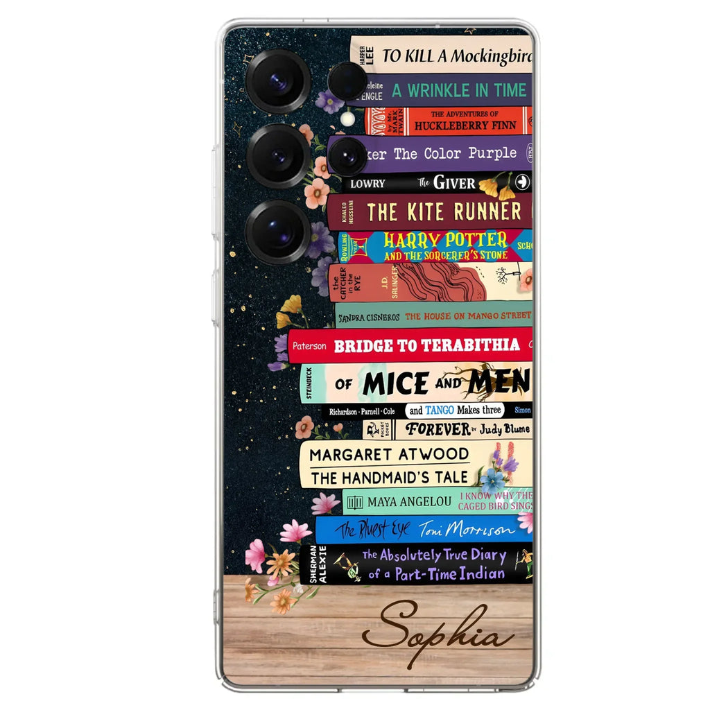Custom Personalized Books Phone Case - Reading Book Lover Gift Idea - Case For iPhone/ Samsung