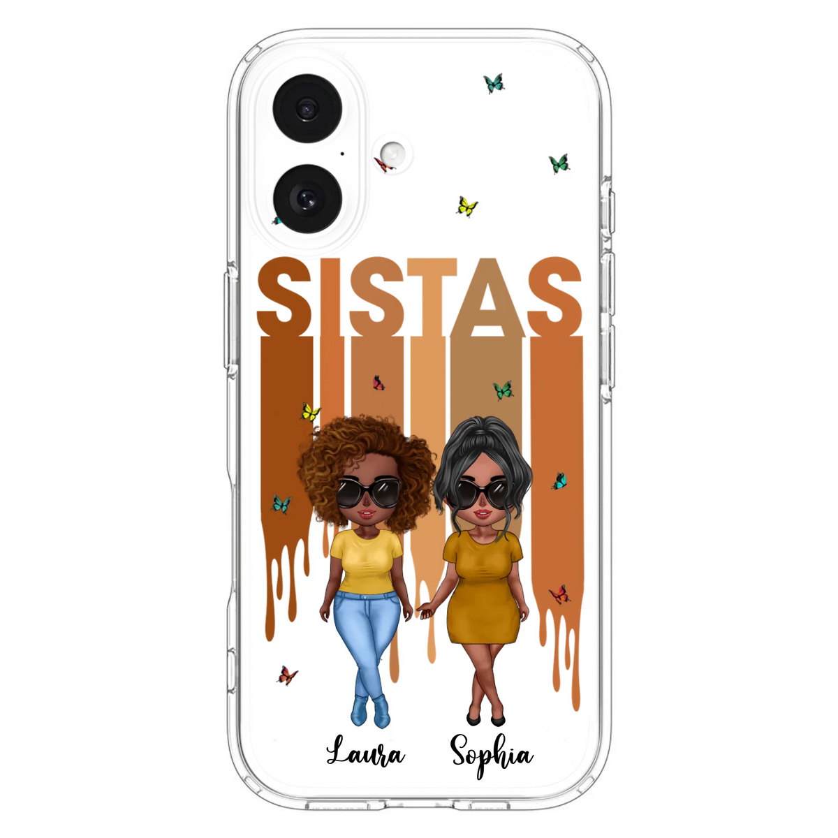 Custom Personalized Best Friends Phone Case - Upto 5 Girls - Gift Idea For Sisters/ Besties - Case For iPhone/Samsung