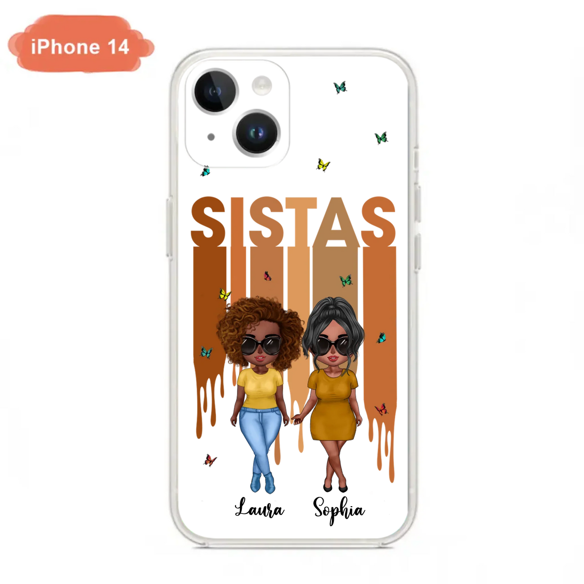 Custom Personalized Best Friends Phone Case - Upto 5 Girls - Gift Idea For Sisters/ Besties - Case For iPhone/Samsung
