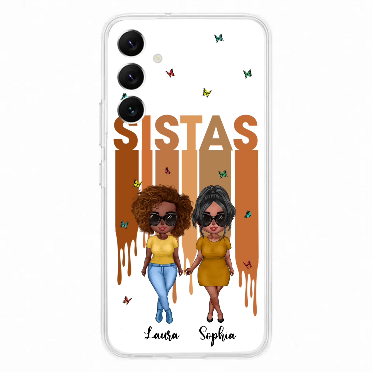 Custom Personalized Best Friends Phone Case - Upto 5 Girls - Gift Idea For Sisters/ Besties - Case For iPhone/Samsung