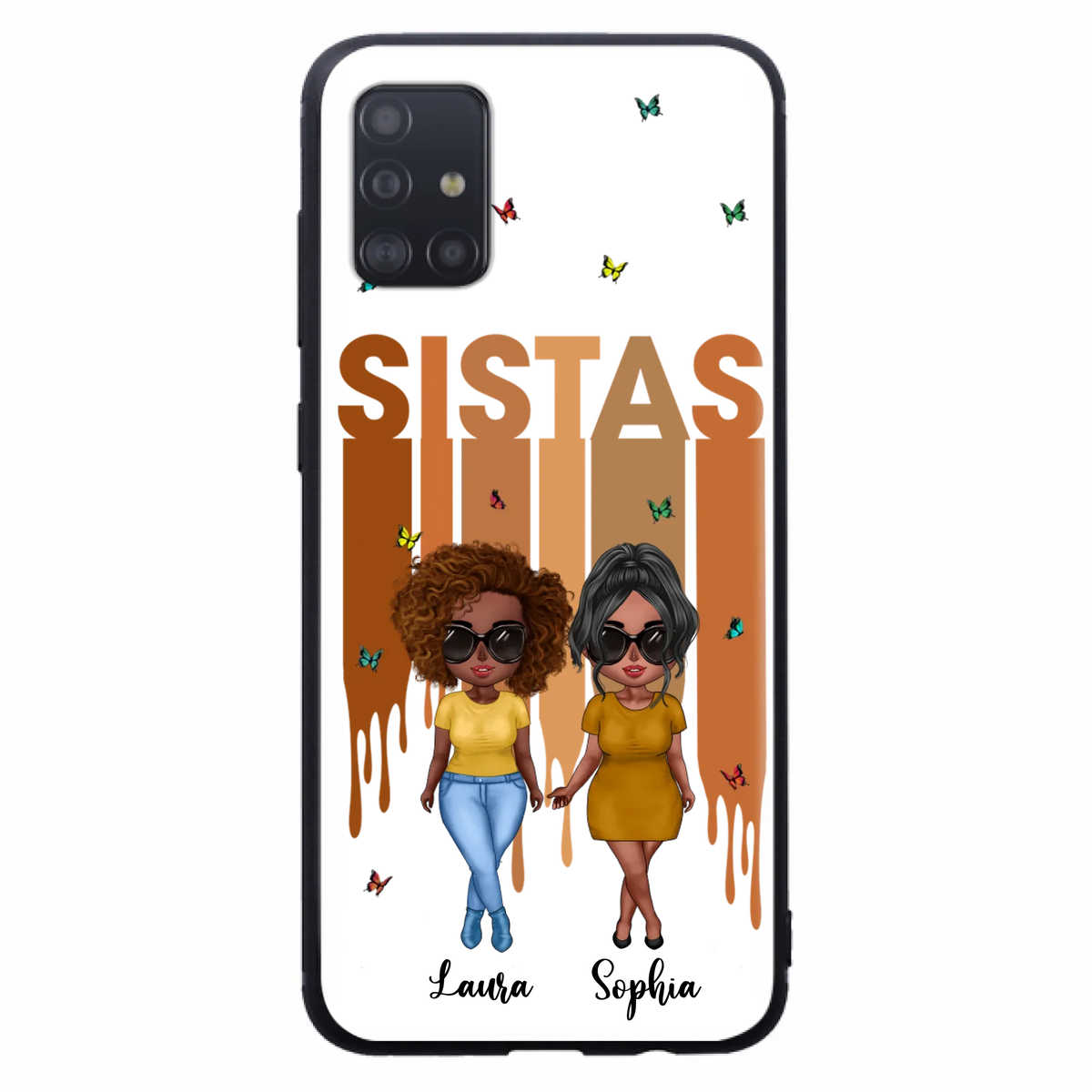 Custom Personalized Best Friends Phone Case - Upto 5 Girls - Gift Idea For Sisters/ Besties - Case For iPhone/Samsung