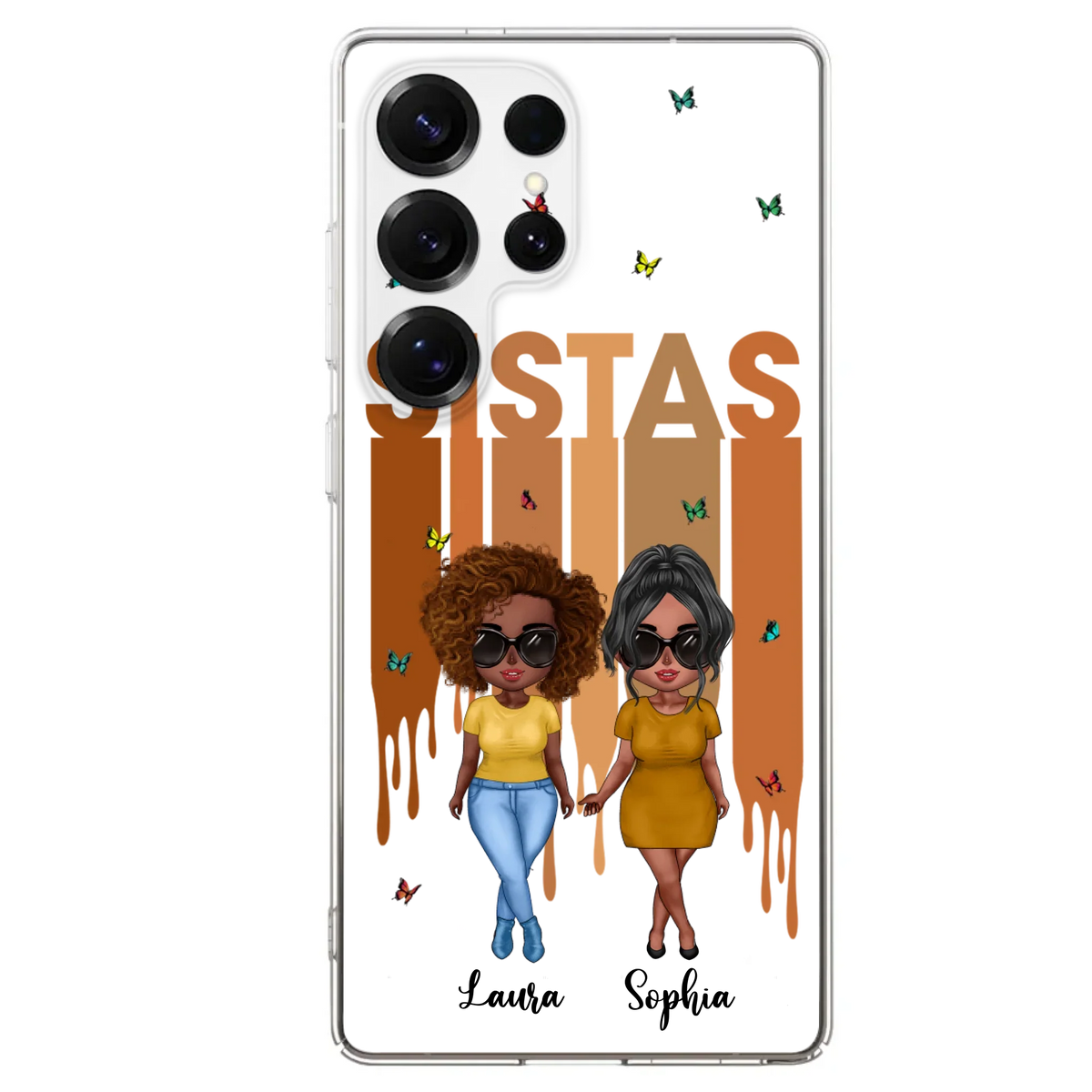 Custom Personalized Best Friends Phone Case - Upto 5 Girls - Gift Idea For Sisters/ Besties - Case For iPhone/Samsung