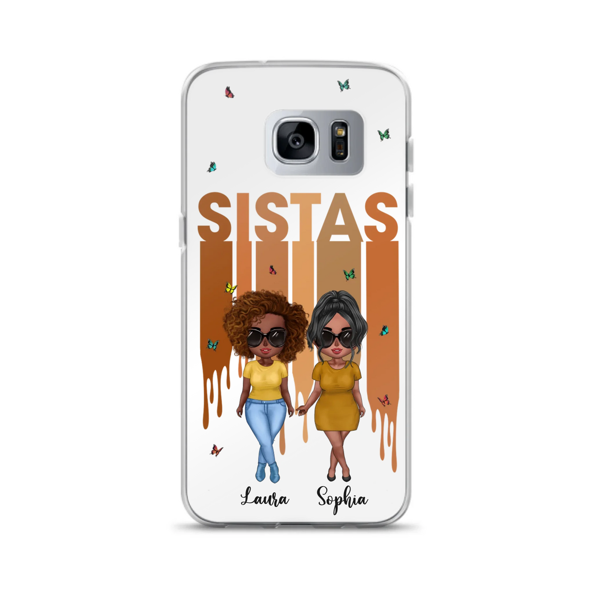 Custom Personalized Best Friends Phone Case - Upto 5 Girls - Gift Idea For Sisters/ Besties - Case For iPhone/Samsung