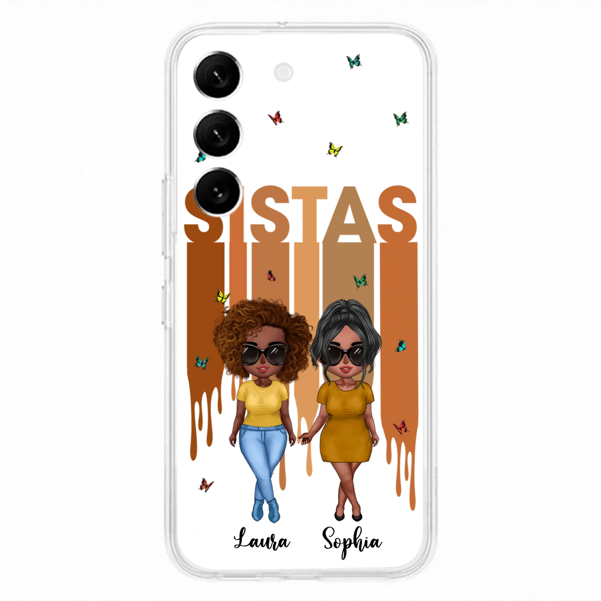 Custom Personalized Best Friends Phone Case - Upto 5 Girls - Gift Idea For Sisters/ Besties - Case For iPhone/Samsung
