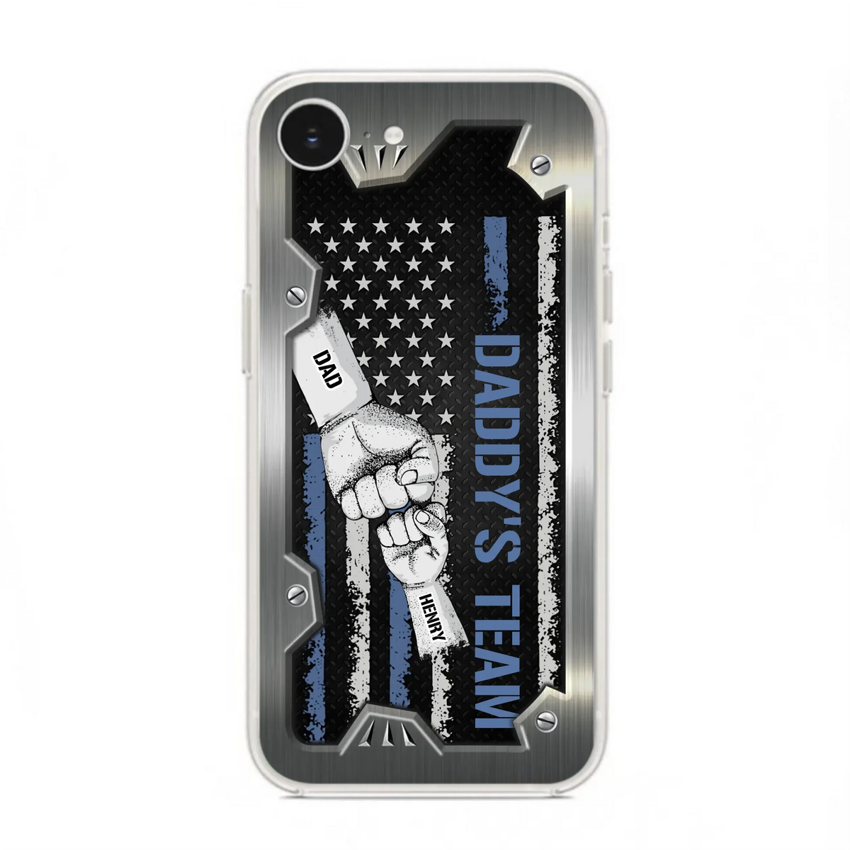 Custom Personalized Daddy's Team Phone Case - Father's Day Gift Idea For Dad/ Grandpa - Case for iPhone/ Samsung
