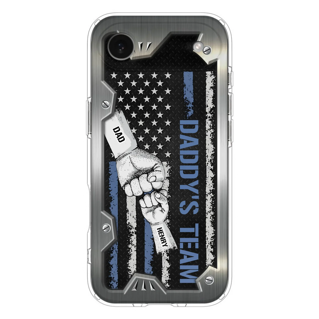 Custom Personalized Daddy's Team Phone Case - Father's Day Gift Idea For Dad/ Grandpa - Case for iPhone/ Samsung