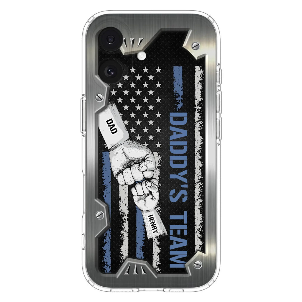 Custom Personalized Daddy's Team Phone Case - Father's Day Gift Idea For Dad/ Grandpa - Case for iPhone/ Samsung