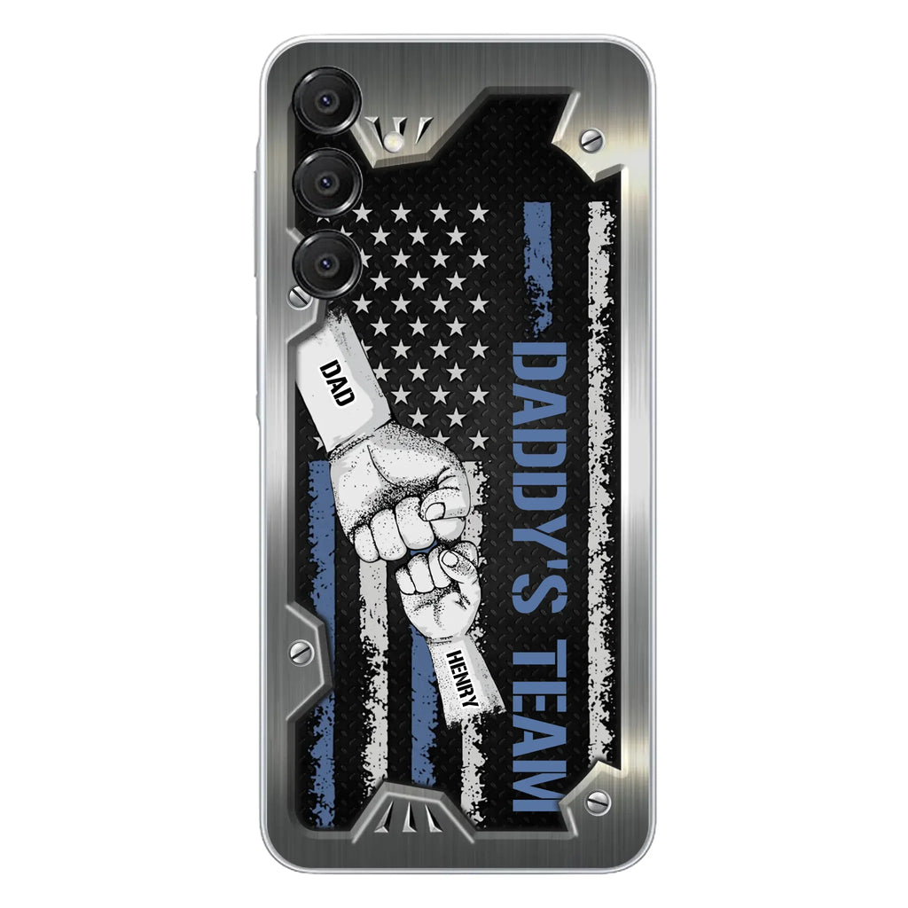 Custom Personalized Daddy's Team Phone Case - Father's Day Gift Idea For Dad/ Grandpa - Case for iPhone/ Samsung