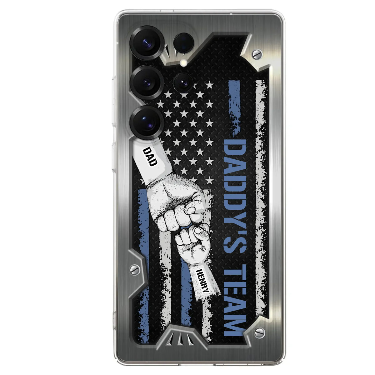 Custom Personalized Daddy's Team Phone Case - Father's Day Gift Idea For Dad/ Grandpa - Case for iPhone/ Samsung