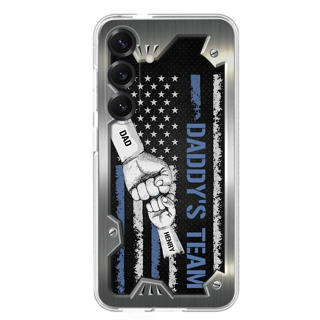 Custom Personalized Daddy's Team Phone Case - Father's Day Gift Idea For Dad/ Grandpa - Case for iPhone/ Samsung