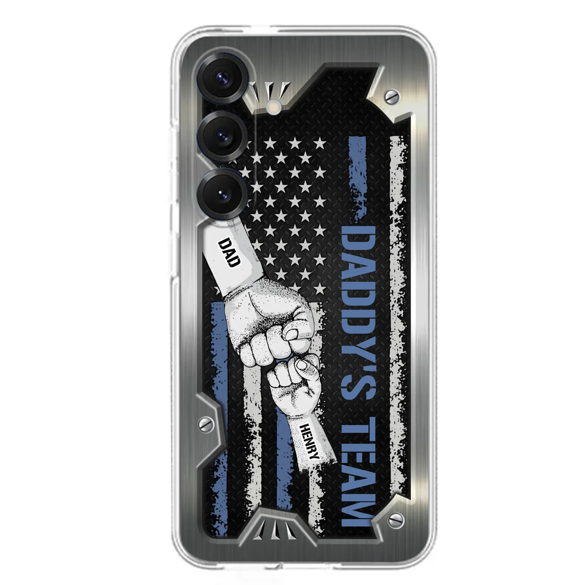 Custom Personalized Daddy's Team Phone Case - Father's Day Gift Idea For Dad/ Grandpa - Case for iPhone/ Samsung