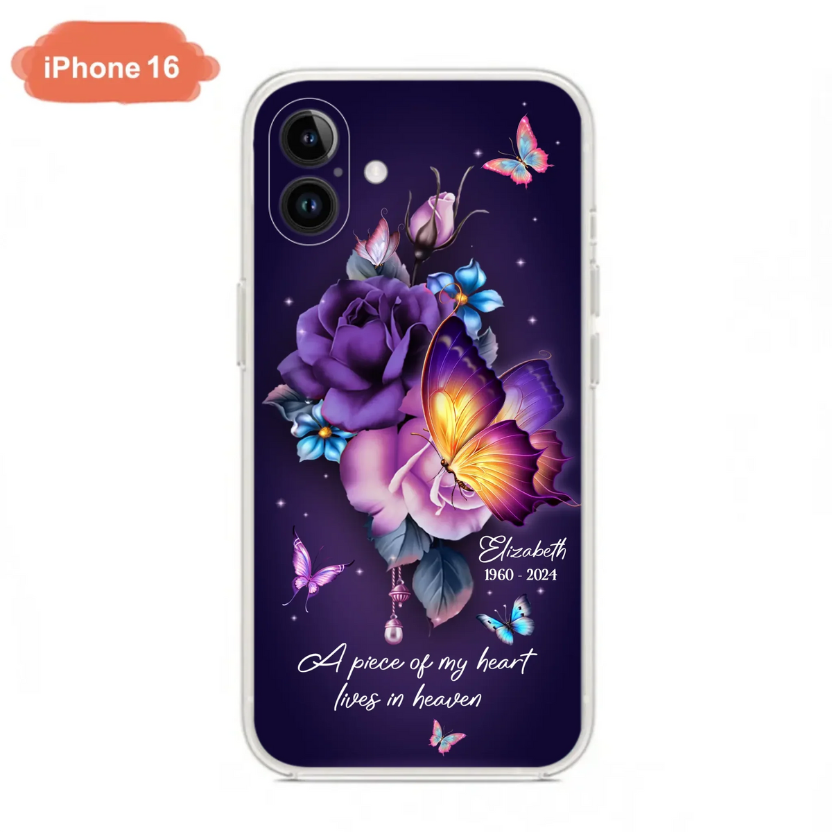 Custom Personalized Butterfly Memorial Phone Case - Memorial Gift Idea - Case for iPhone/Samsung