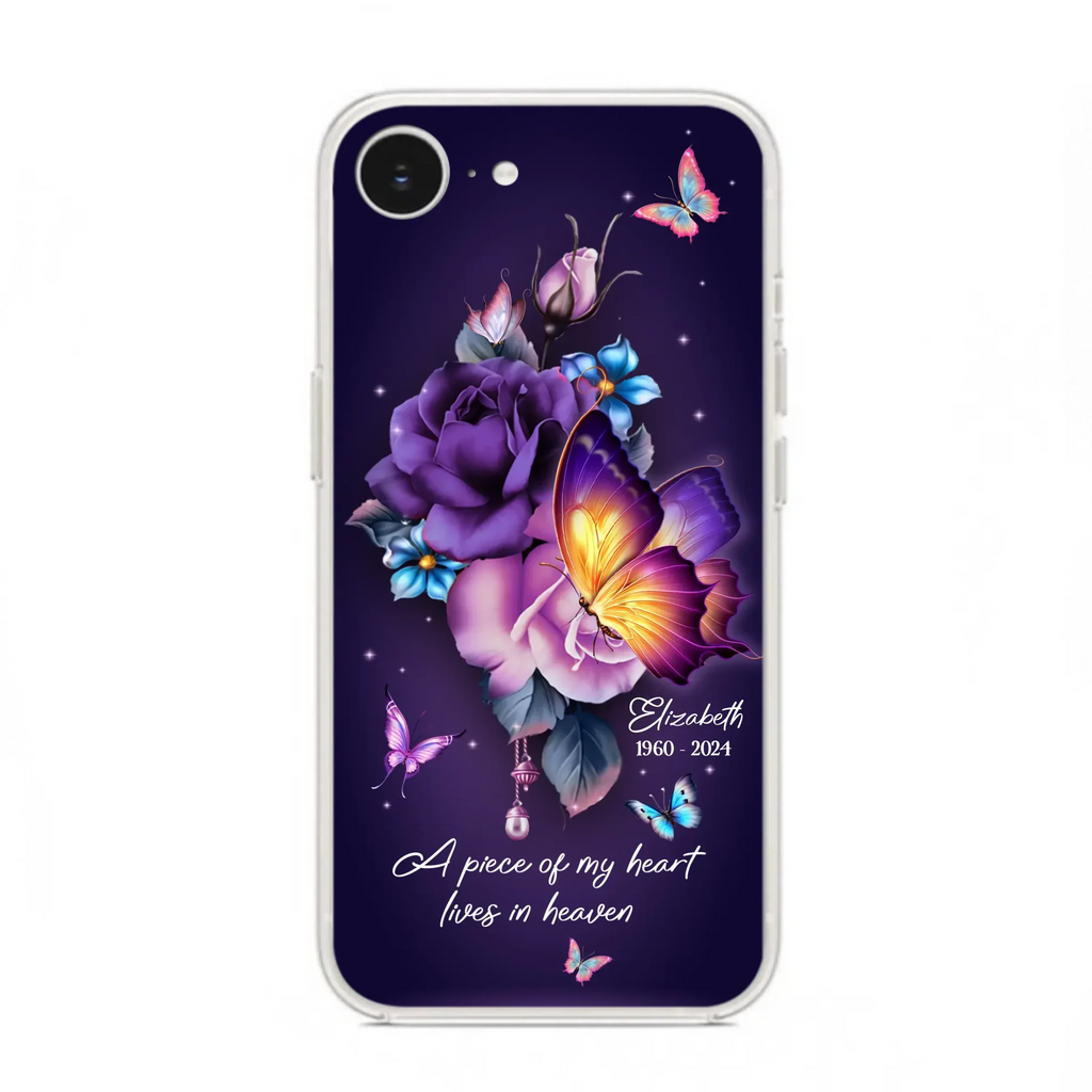 Custom Personalized Butterfly Memorial Phone Case - Memorial Gift Idea - Case for iPhone/Samsung