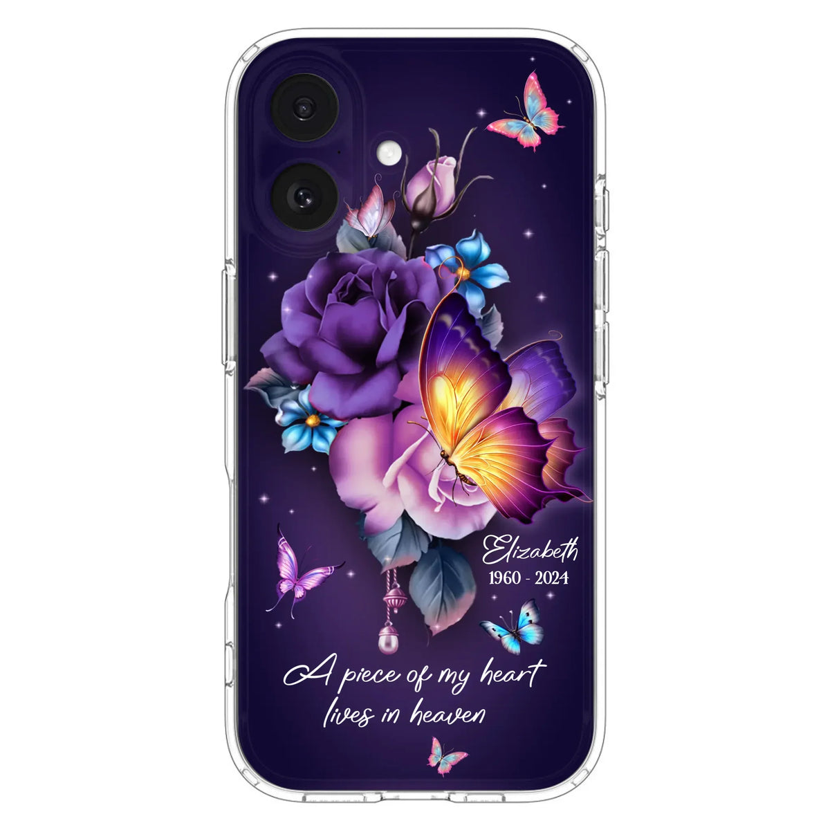 Custom Personalized Butterfly Memorial Phone Case - Memorial Gift Idea - Case for iPhone/Samsung