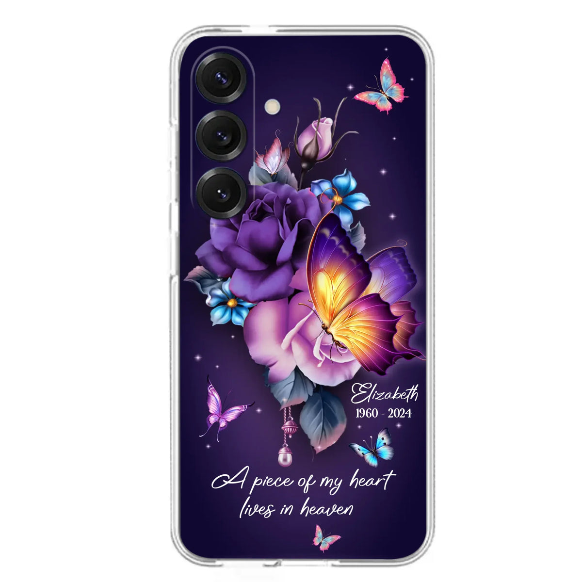 Custom Personalized Butterfly Memorial Phone Case - Memorial Gift Idea - Case for iPhone/Samsung