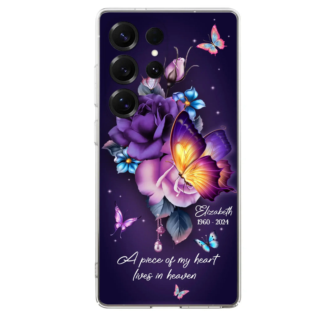 Custom Personalized Butterfly Memorial Phone Case - Memorial Gift Idea - Case for iPhone/Samsung