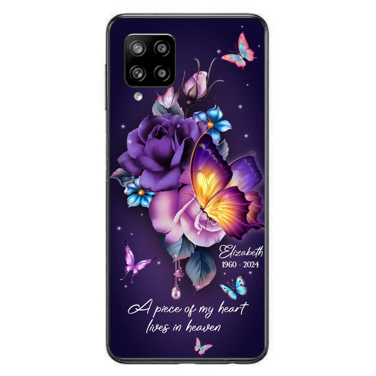 Custom Personalized Butterfly Memorial Phone Case - Memorial Gift Idea - Case for iPhone/Samsung