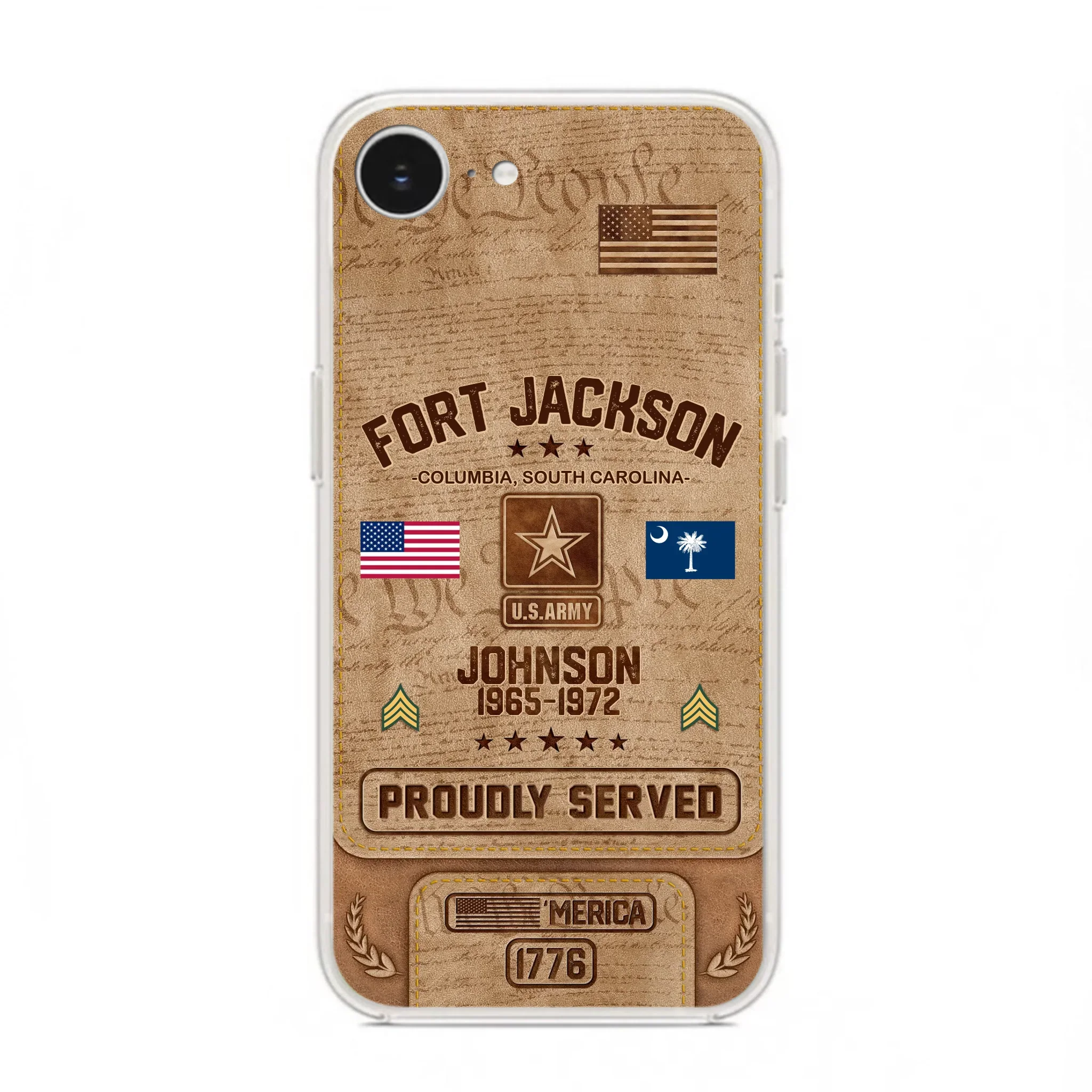 Custom Personalized Veteran Phone Case - Gift For Veteran - Birthday/ Father's Day Gift - Proudly Served - Case For iPhone And Samsung