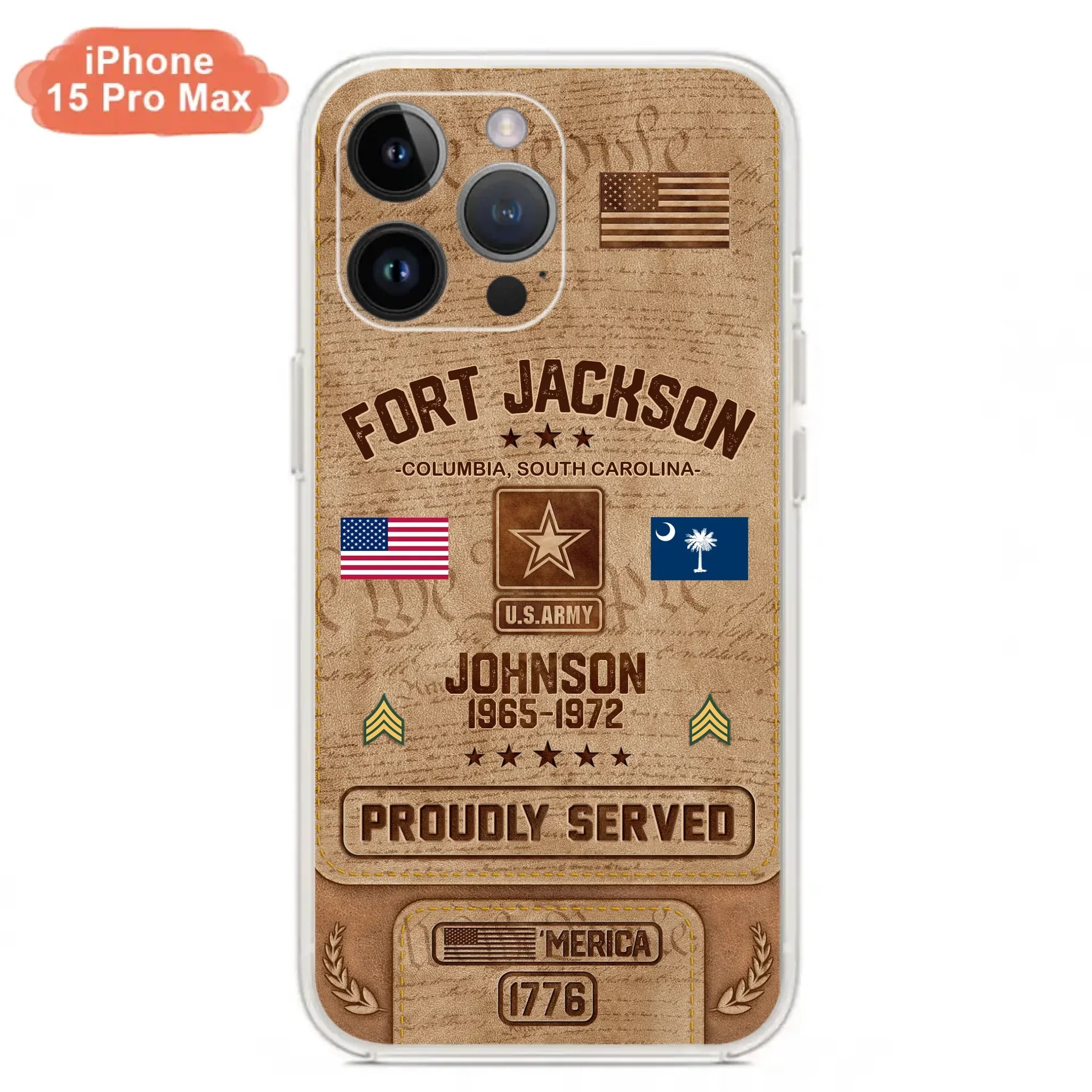 Custom Personalized Veteran Phone Case - Gift For Veteran - Birthday/ Father's Day Gift - Proudly Served - Case For iPhone And Samsung