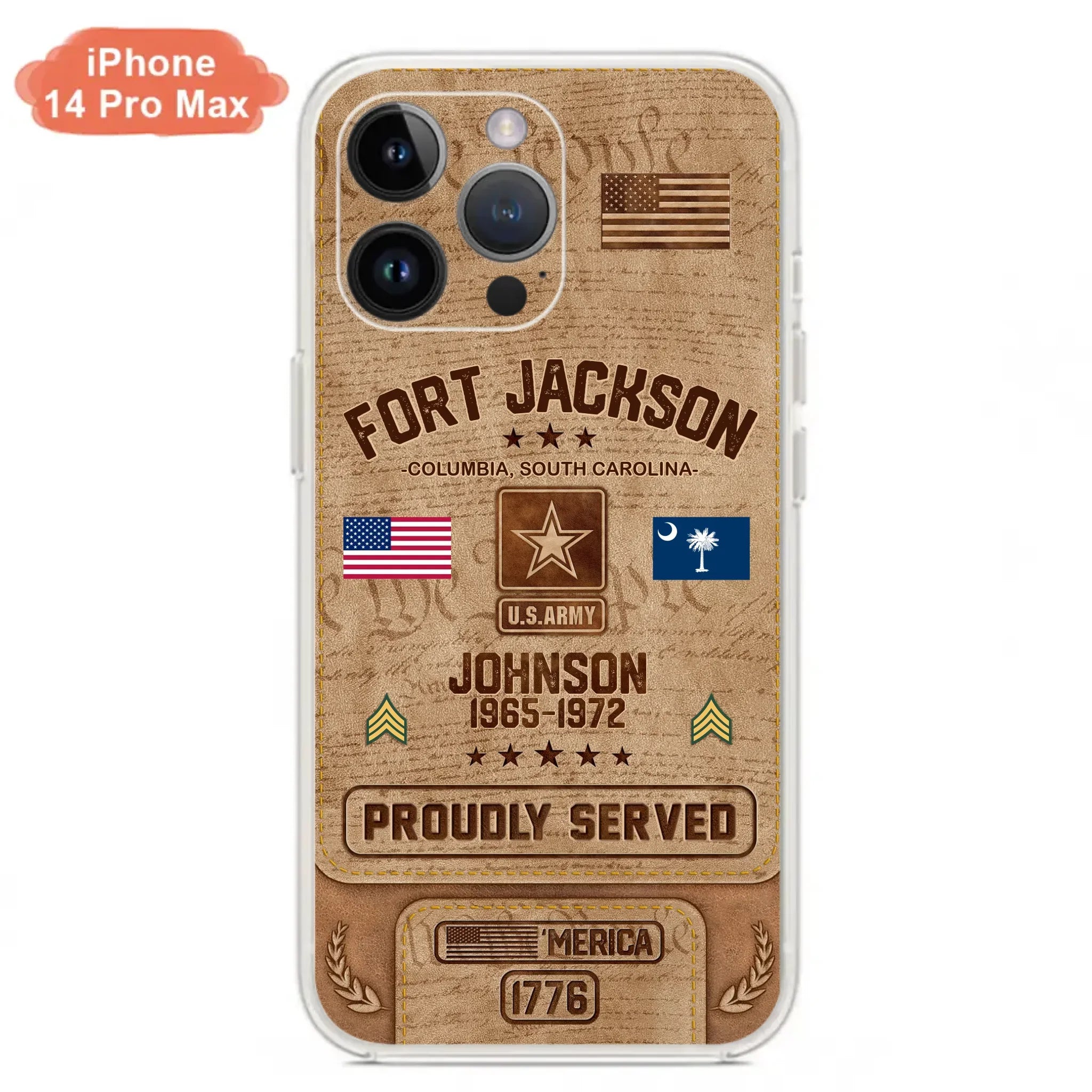Custom Personalized Veteran Phone Case - Gift For Veteran - Birthday/ Father's Day Gift - Proudly Served - Case For iPhone And Samsung