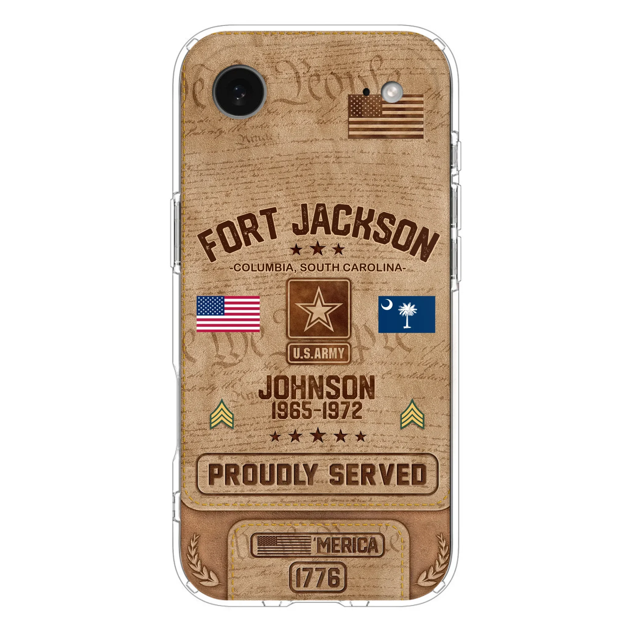 Custom Personalized Veteran Phone Case - Gift For Veteran - Birthday/ Father's Day Gift - Proudly Served - Case For iPhone And Samsung