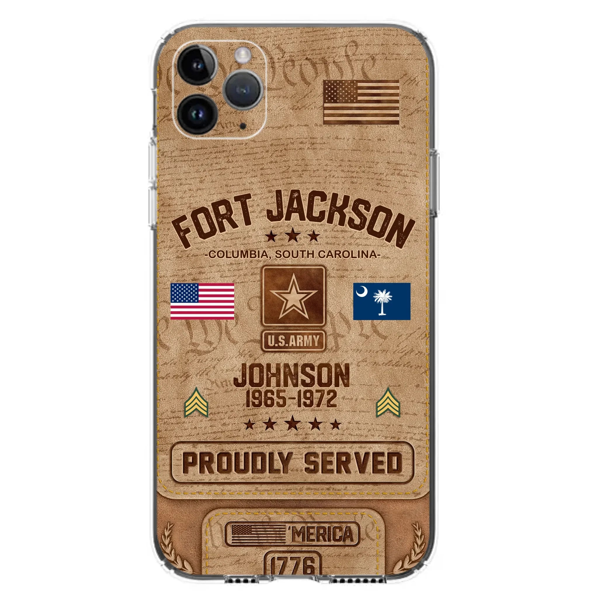 Custom Personalized Veteran Phone Case - Gift For Veteran - Birthday/ Father's Day Gift - Proudly Served - Case For iPhone And Samsung
