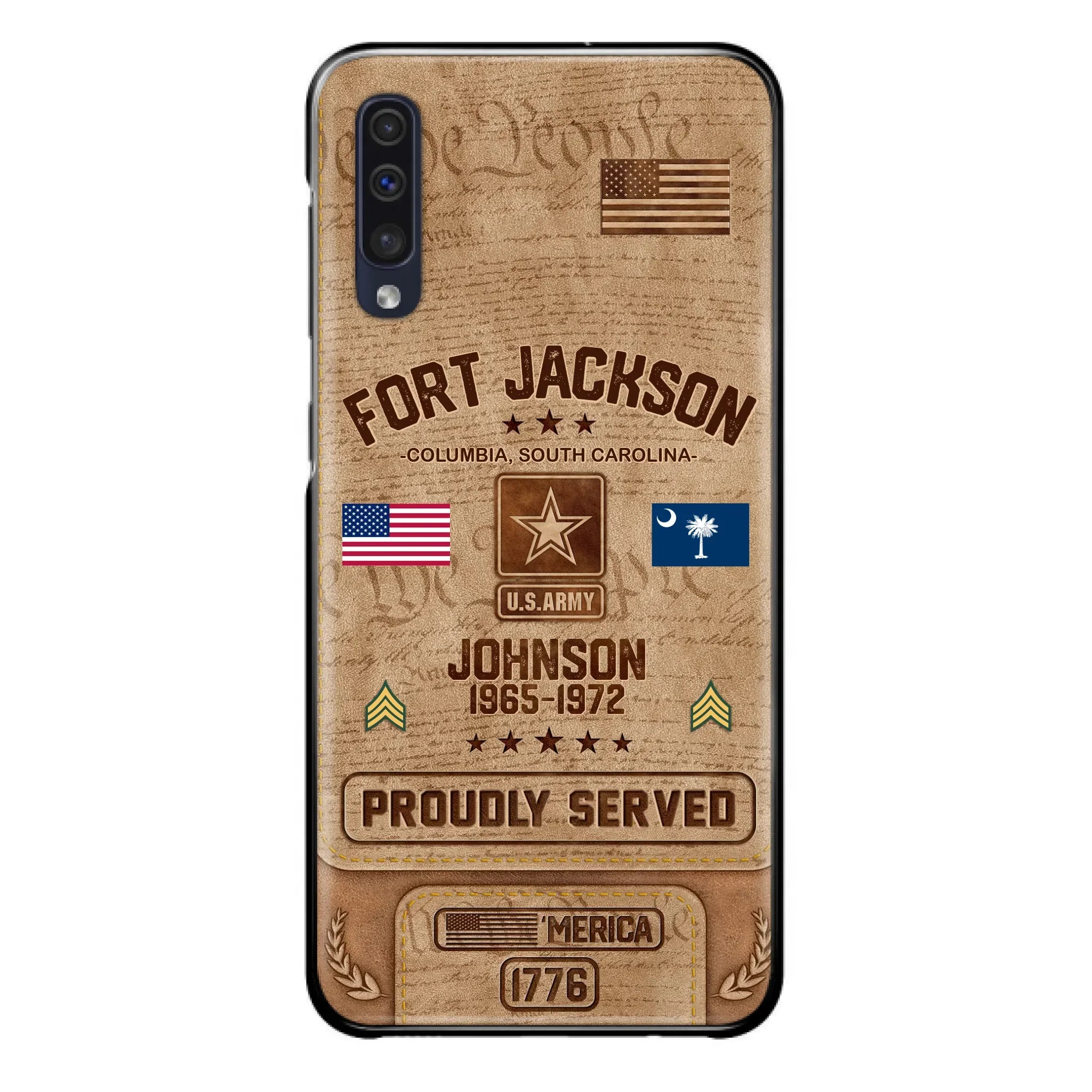 Custom Personalized Veteran Phone Case - Gift For Veteran - Birthday/ Father's Day Gift - Proudly Served - Case For iPhone And Samsung