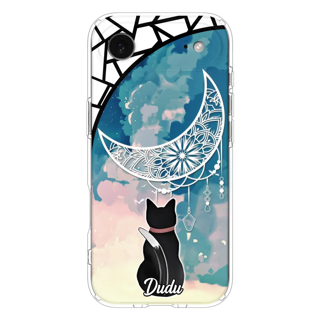 Custom Personalized Black Cat Phone Case - Gift Idea For Cat Lover - Case For iPhone/Samsung